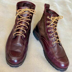 Timberland Burgundy & Brown Leather Suede Vintage Boots Men's 11.5